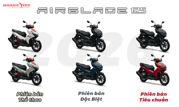 So sánh giá các phiên bản Air Blade 125 2026 CBS và ABS