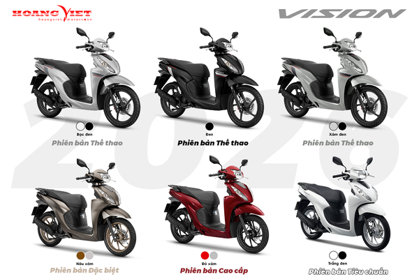 So sánh Vision 2026 bản Tiêu chuẩn và Cao cấp