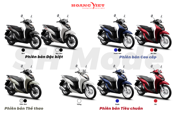 SH Mode 2024 các phiên bản màu sắc
