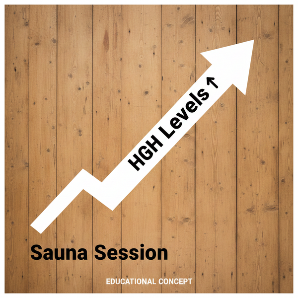 Biểu đồ minh họa sự gia tăng nồng độ HGH sau khi xông hơi nhiệt độ cao.