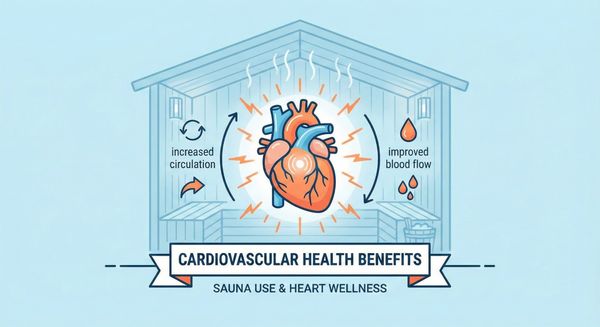 Minh họa lợi ích sức khỏe tim mạch khi sử dụng liệu pháp xông hơi nhiệt.