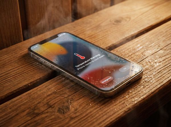 Điện thoại thông minh báo lỗi quá nhiệt khi mang vào phòng xông hơi khô.