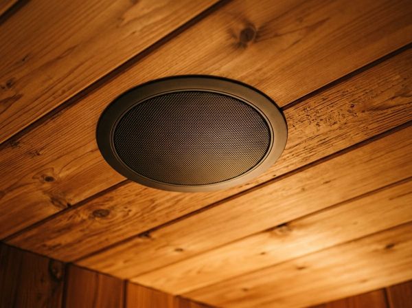 Loa bluetooth chịu nhiệt độ cao lắp âm trần trong phòng xông hơi Domisauna.