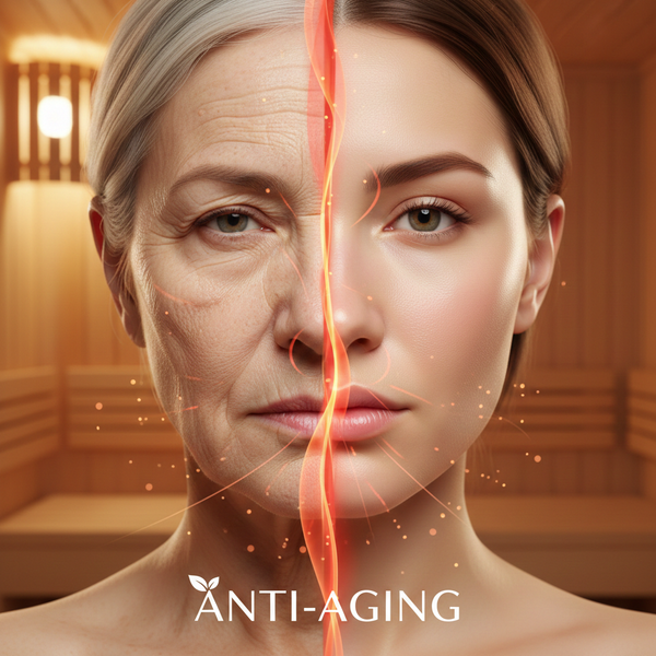 Tác dụng chống lão hóa và trẻ hóa làn da nhờ hormone tăng trưởng từ xông hơi.