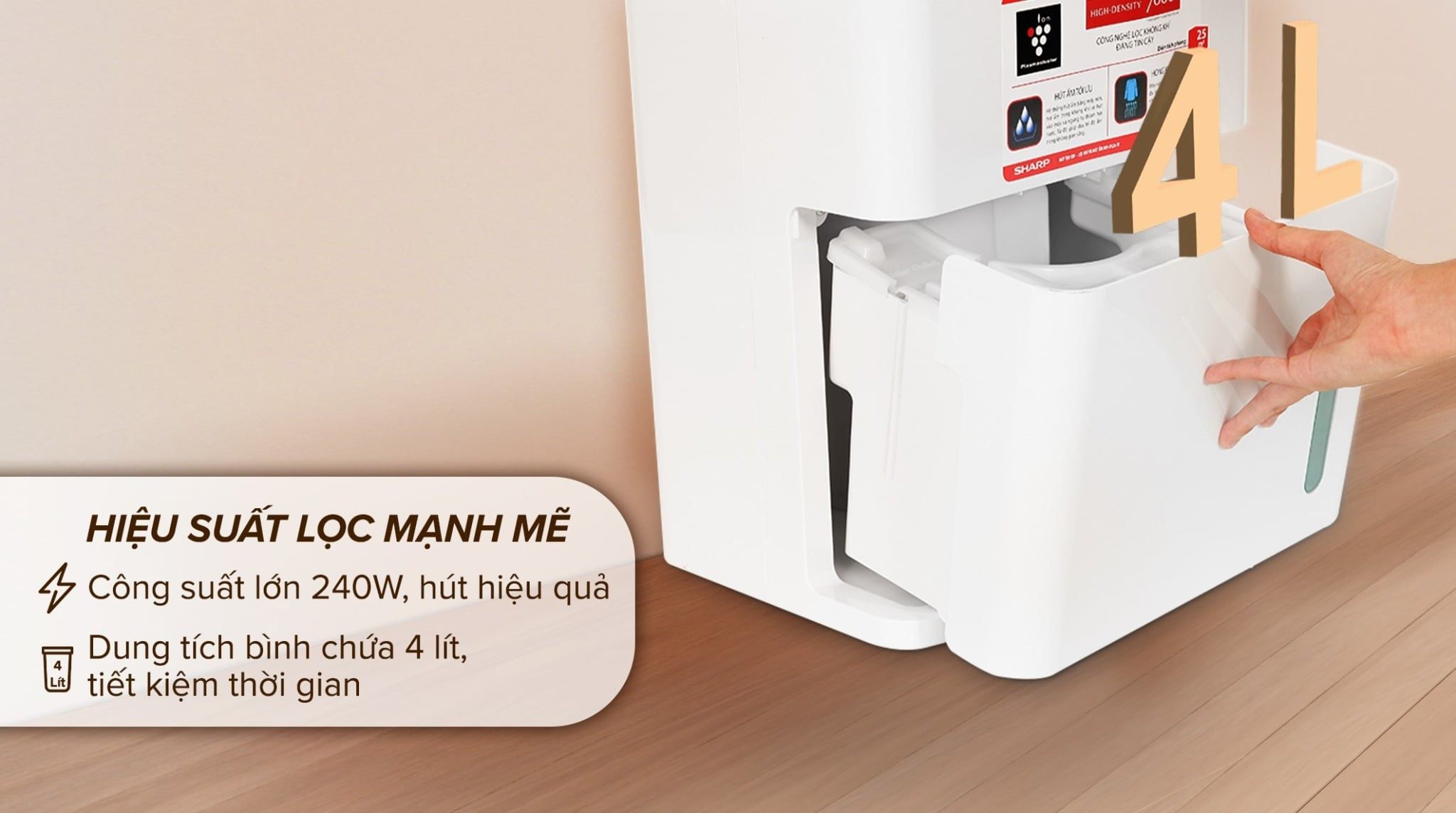 Đánh giá máy hút ẩm Sharp DW-D12A-W chi tiết 2