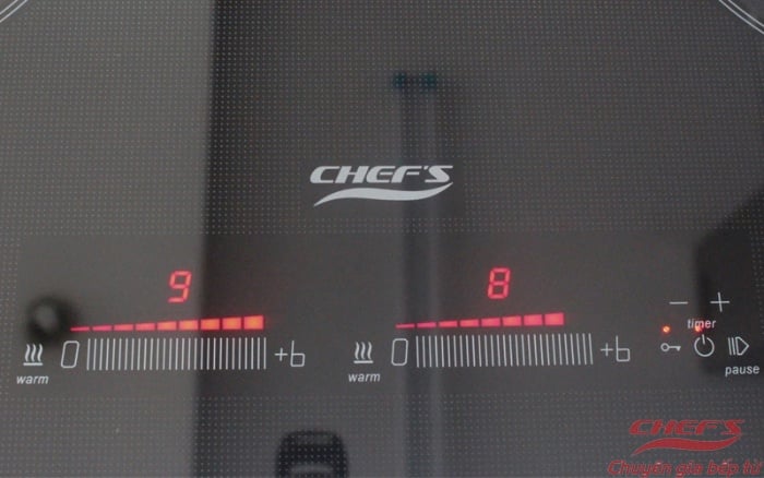 So sánh bếp từ Chefs, Hafele và Faster qua bảng điều khiển