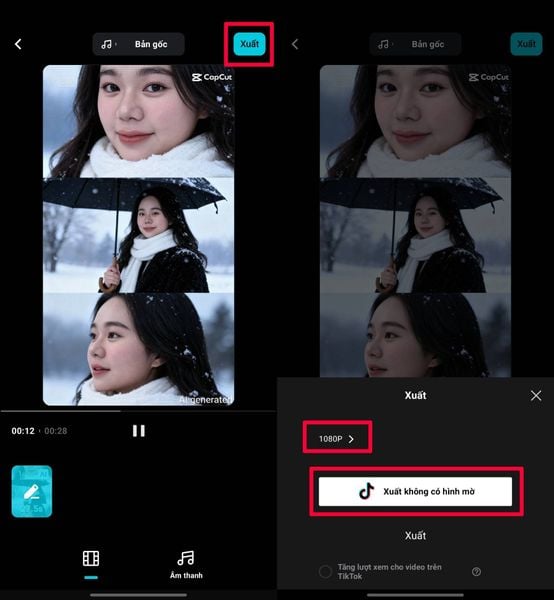 hiệu ứng tuyết rơi bằng AI siêu đẹp