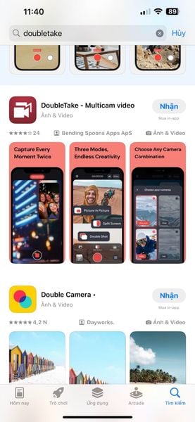 cách sử dụng hai camera cùng lúc trên iPhone