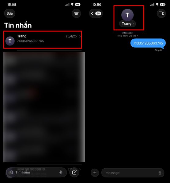 đổi hình nền tin nhắn trên iPhone