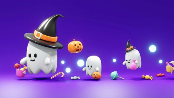 Hình nền hoạt hình 3D Halloween
