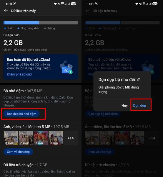 Hướng dẫn chi tiết cách xóa bộ nhớ đệm trên Zalo
