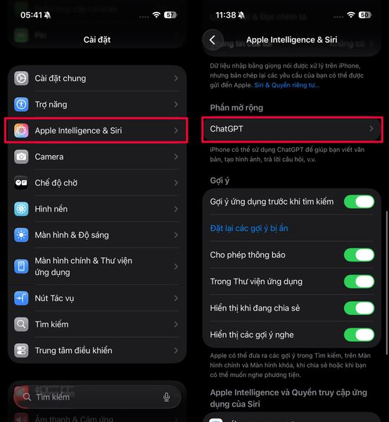 Hướng dẫn tích hợp ChatGPT vào Apple Intelligence trên iPhone