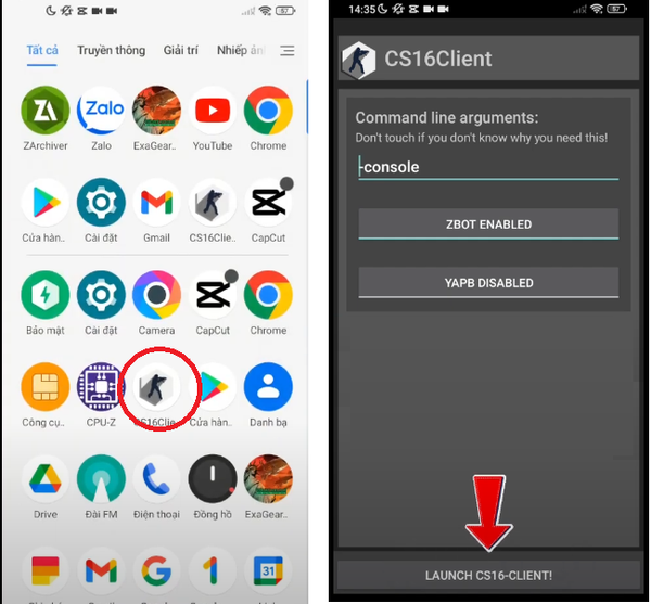 Mở game và chiến thôi!