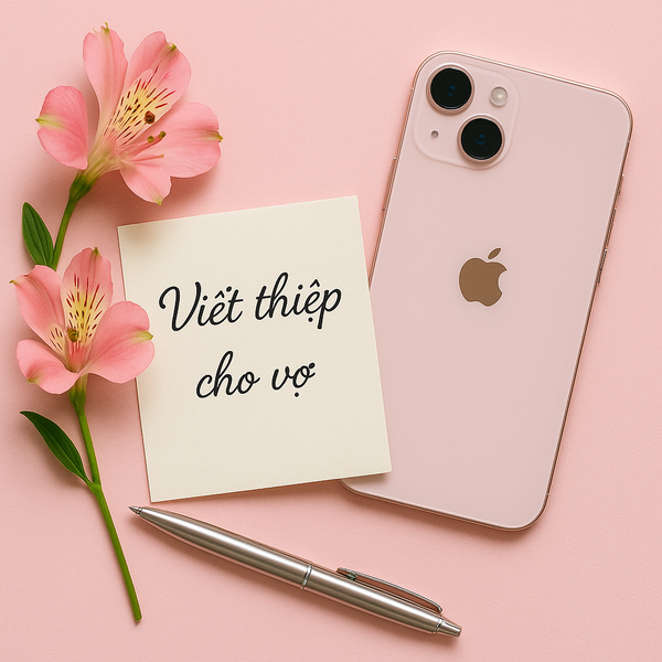 Viết thiệp cho vợ