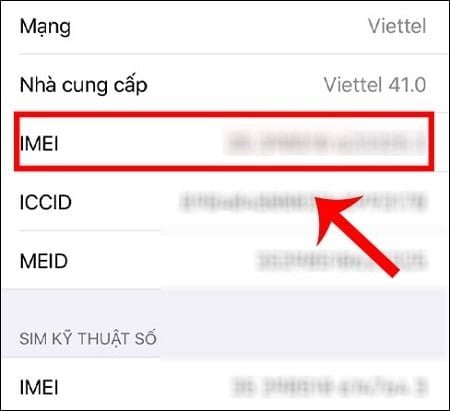 Số IMEI iPhone