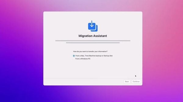 cách chuyển dữ liệu macbook
