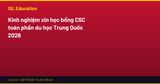 Kinh nghiệm xin học bổng CSC toàn phần du học Trung Quốc 2026
