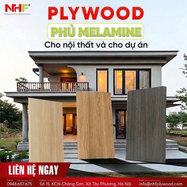 NHF Plywood - Nhà sản xuất cốt plywood đạt tiêu chuẩn ép Melamine - Bảo hành 1 đổi 1