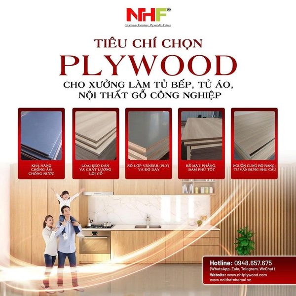 Tiêu chí lựa chọn plywood phủ melamine