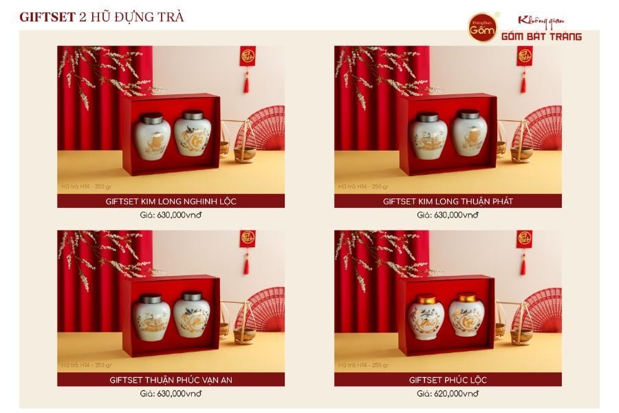 GIFTSET 2 HŨ ĐỰNG TRÀ