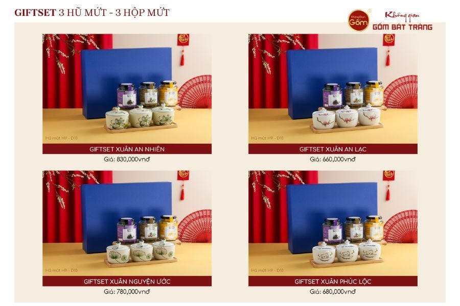 GIFTSET 3 HŨ MỨT - 3 HỘP MỨT