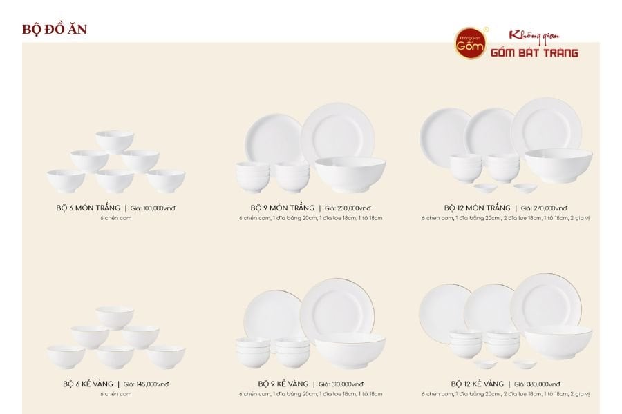 QUÀ TẶNG BỘ BÁT ĐĨA BÀN ĂN