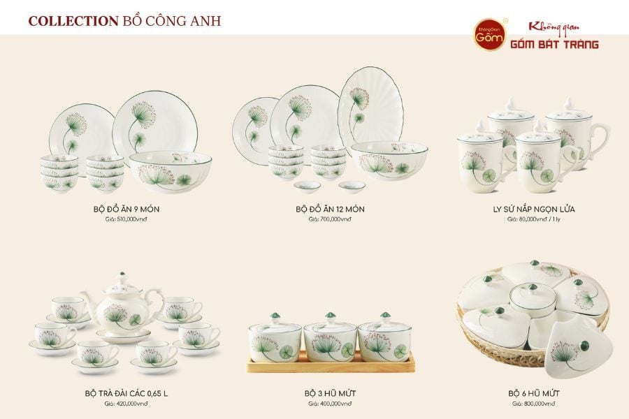 BỘ QUÀ TẶNG GỐM SỨ GIA DỤNG - TRANG TRÍ CAO CẤP