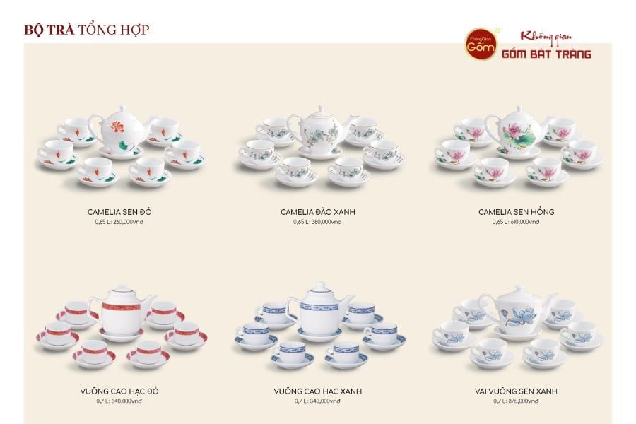 CÁC MẪU BỘ TRÀ TỔNG HỢP