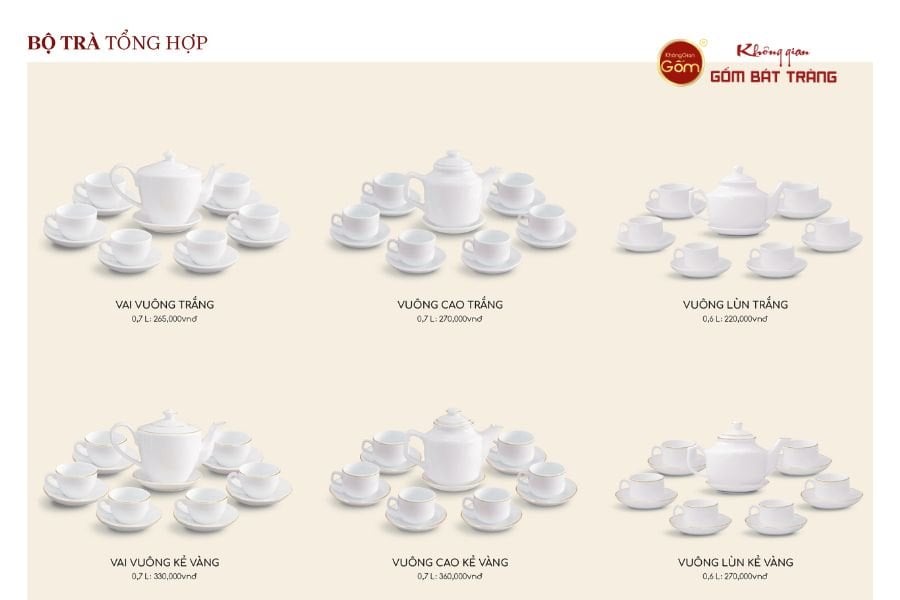 CÁC MẪU BỘ TRÀ TỔNG HỢP