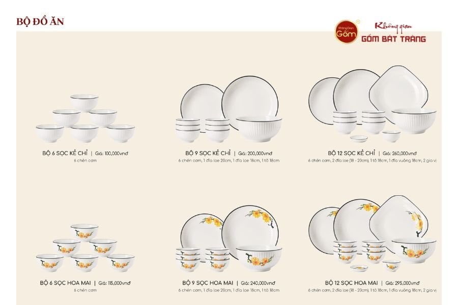 QUÀ TẶNG BỘ BÁT ĐĨA BÀN ĂN