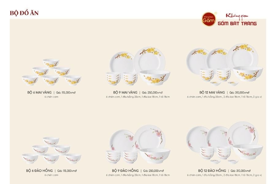 QUÀ TẶNG BỘ BÁT ĐĨA BÀN ĂN