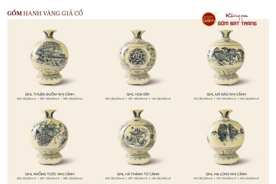 GỐM HANH VÀNG GIẢ CỔ