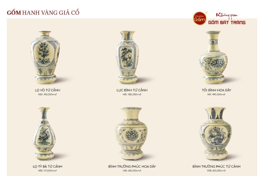 GỐM HANH VÀNG GIẢ CỔ