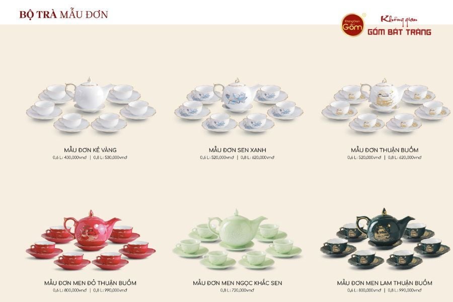 BỘ TRÀ MẪU ĐƠN