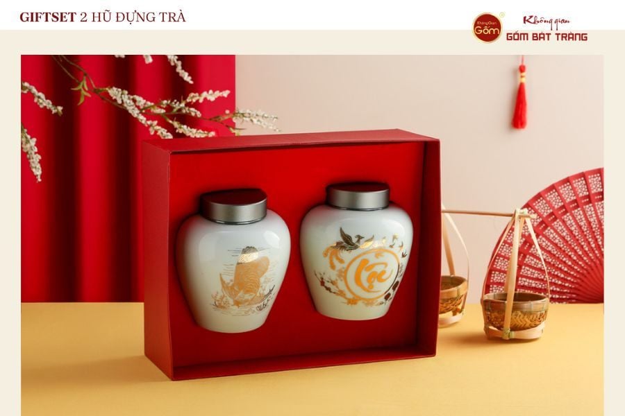 GIFTSET 2 HŨ ĐỰNG TRÀ