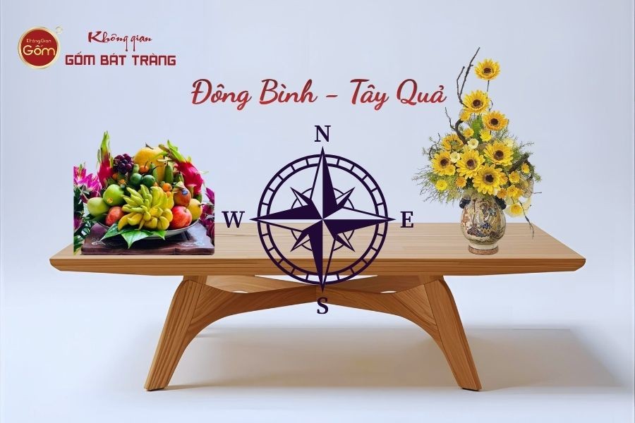 Vị trí đặt lọ hoa mâm quả chuẩn phong thủy