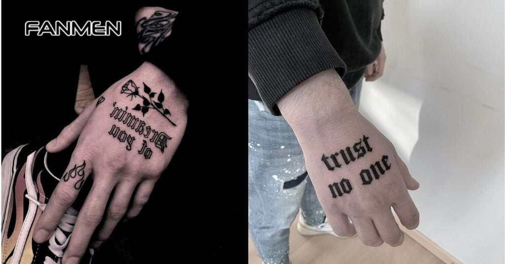 Hình xăm chữ ở tay