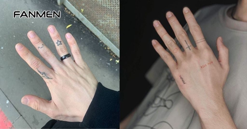 Hình xăm mini ngón tay phong cách tối giản