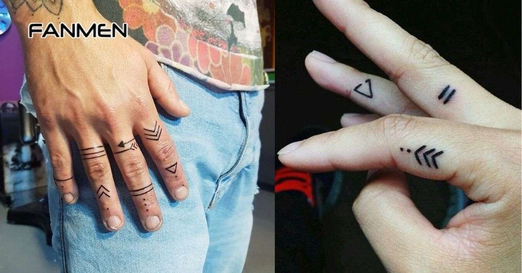 Hình xăm mini ngón tay phong cách tối giản