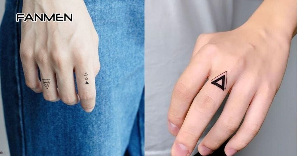 Hình xăm mini ngón tay phong cách tối giản