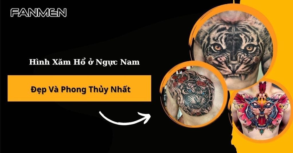 Hình xăm hổ ở ngực nam