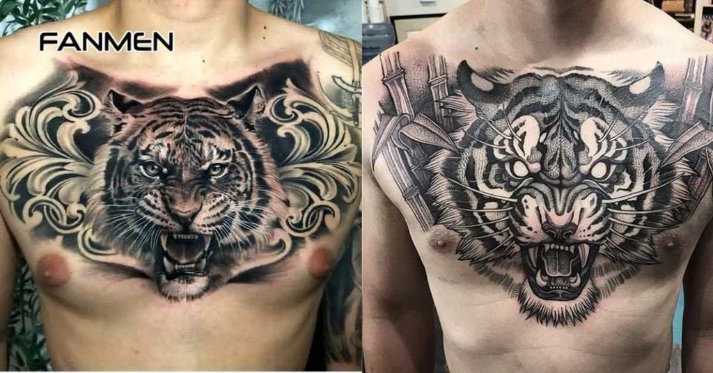 Hình xăm hổ toàn ngực