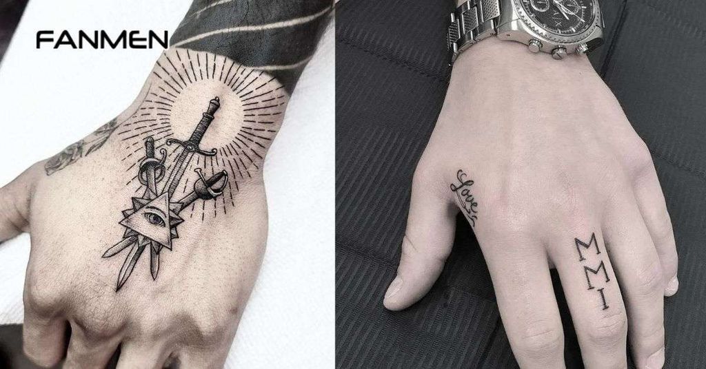 Hình xăm mini ở tay cho nam