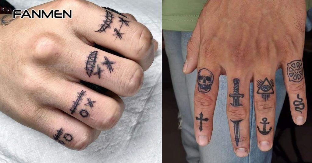 Hình xăm mini ở ngón tay