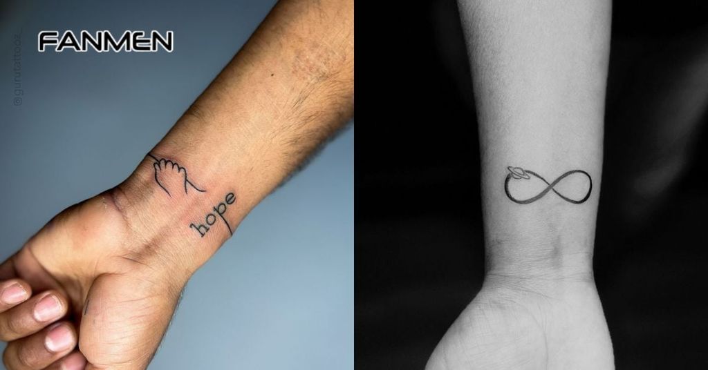 Hình xăm nhỏ ở cổ tay cho nam