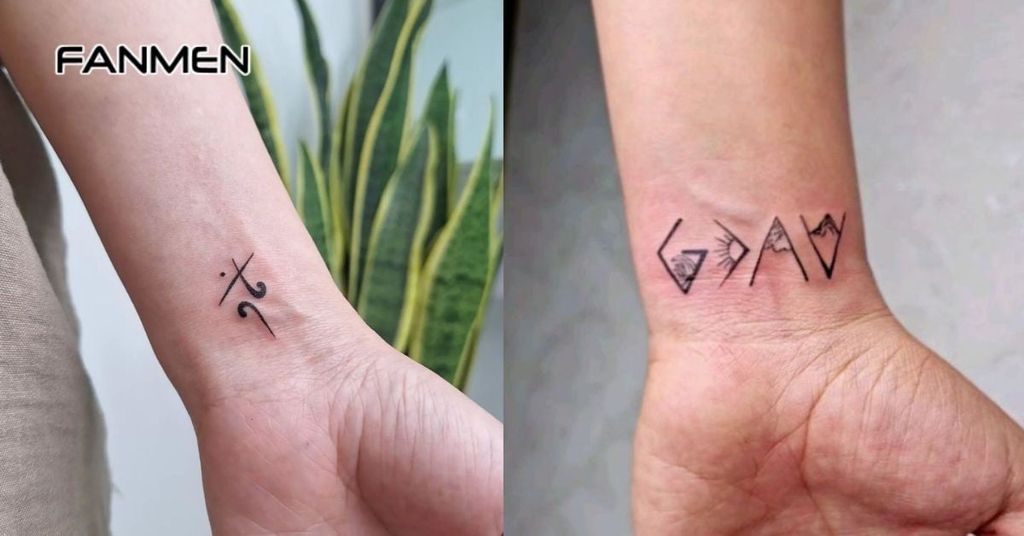 Hình xăm nhỏ ở cổ tay cho nam