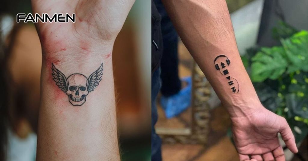 Hình xăm nhỏ ở cổ tay cho nam