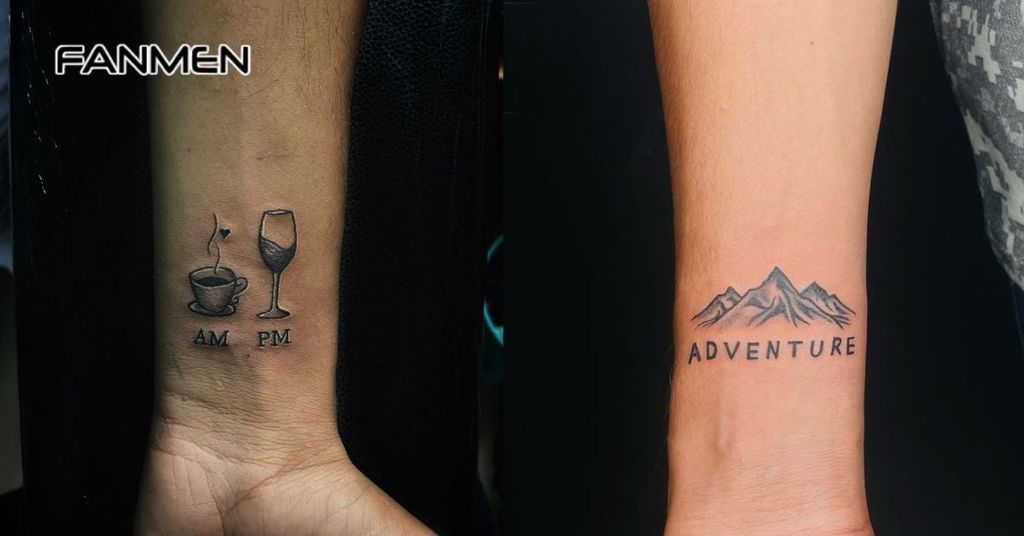 Hình xăm nhỏ ở cổ tay cho nam