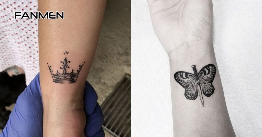 Hình xăm nhỏ ở cổ tay cho nam