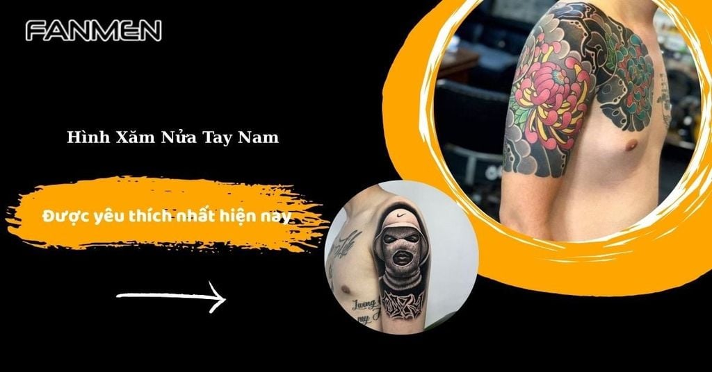Hình xăm nửa tay&nbsp;nam
